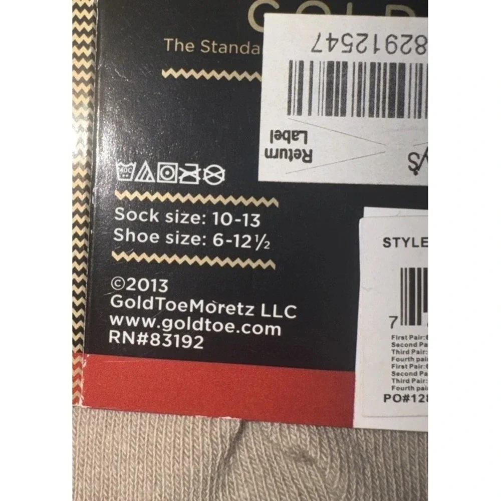 Gold Toe Signatures 1-Pairs Dress Crew Socks Beige Men's Shoe Sz‎ 6 - 12.5 New